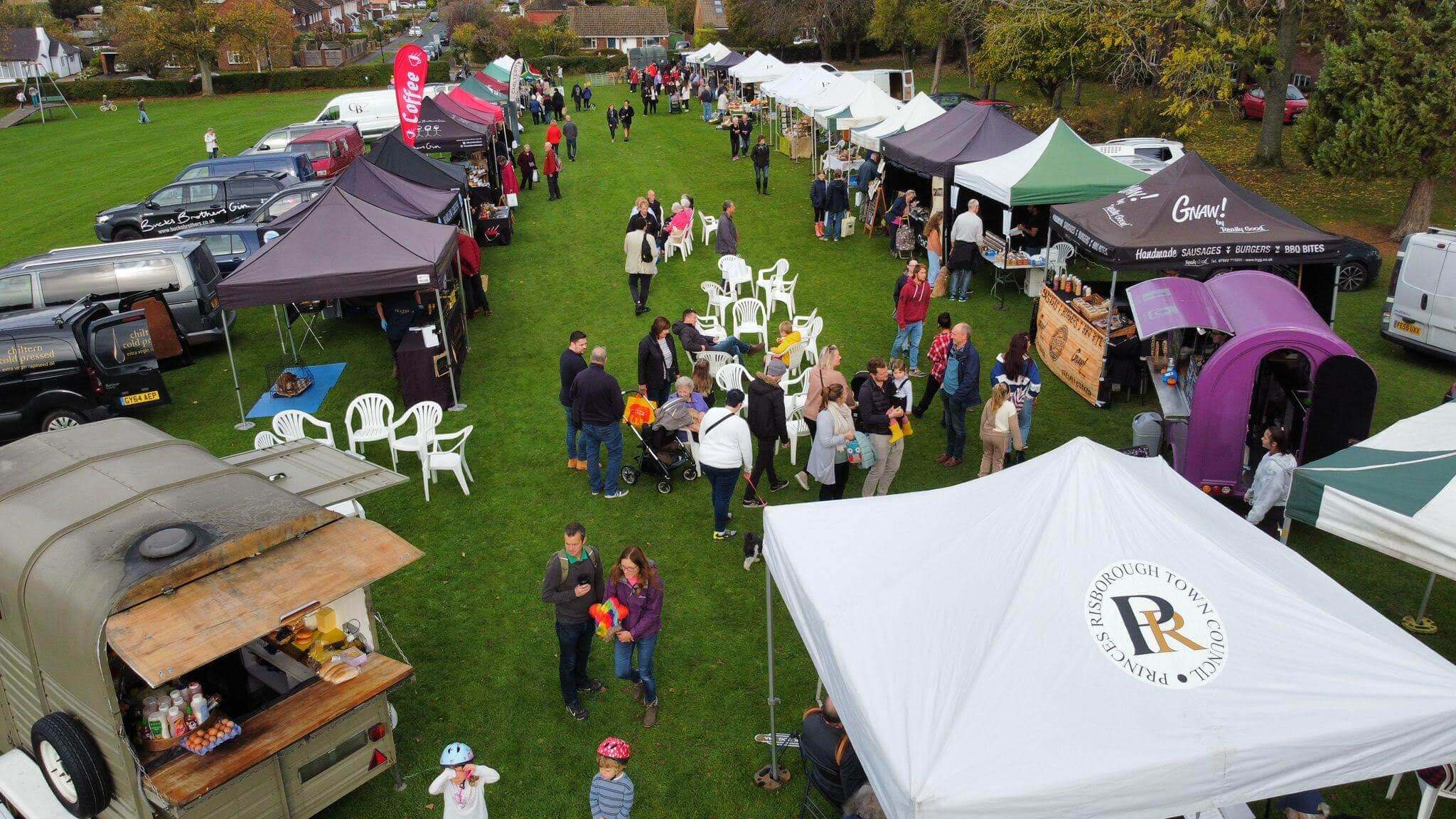 Birdseye view of Princes Risborough Farmers Market